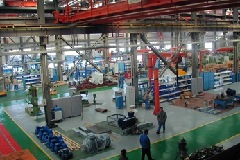 Inside the Dalian service center and factory.