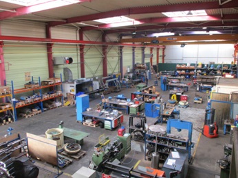 Inside the Florange service center.