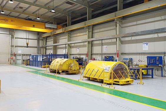 Interior photograph of the Basra Service Center