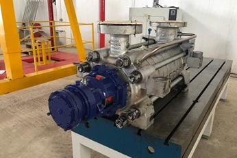 Repaired pump on a display at our Mansa Ghana facility.