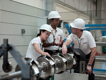 Inside the Abu Dhabi service center.