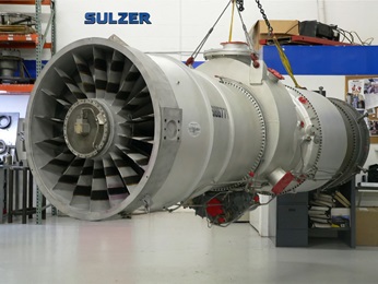 Turbine being serviced at Margate Service Center
