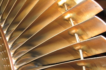 Steam turbine blades.