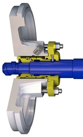 TB1F ready-fitted single mechanical seal with throttled seal chamber cut-through