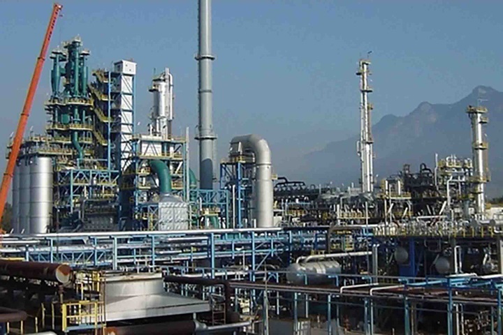 Customer plant with mountains in the background