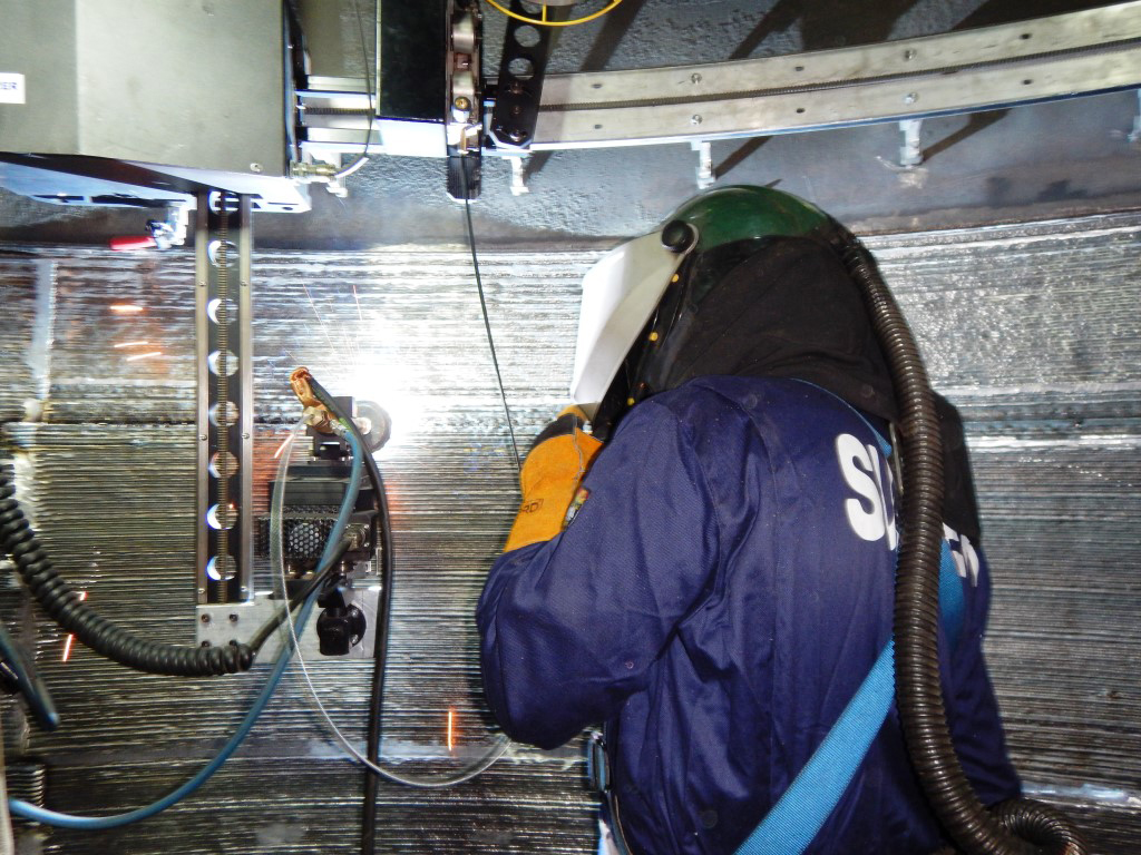 weld overlay service for corrosion protection