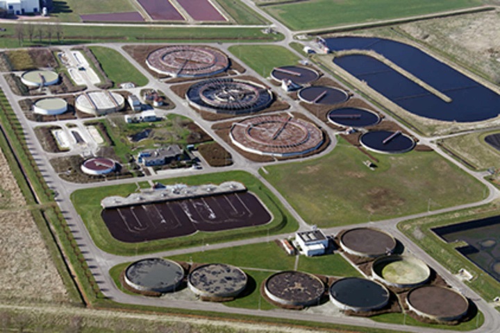 Avebe wastewater treatment plant aerial view