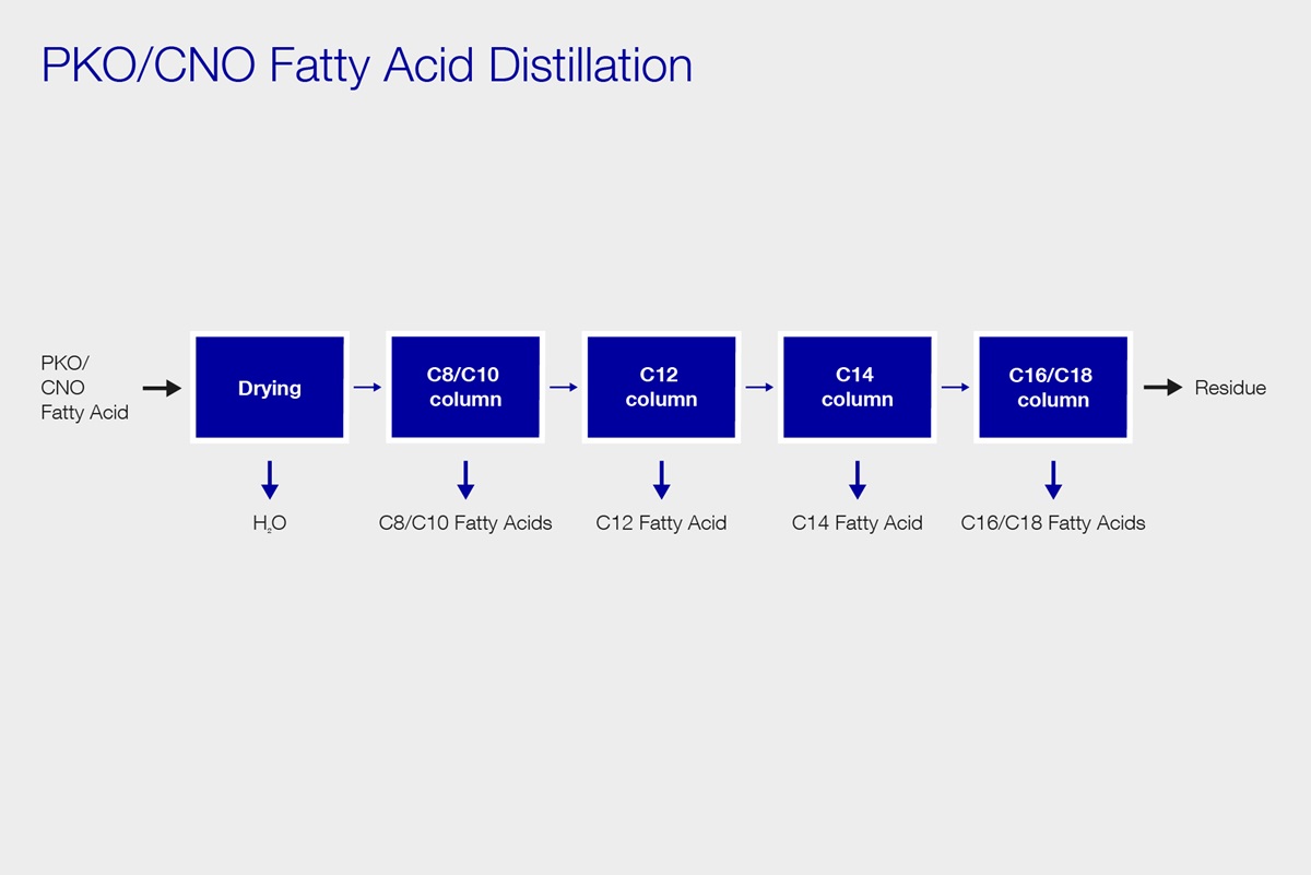 pfd pko cko fatty acid distillation