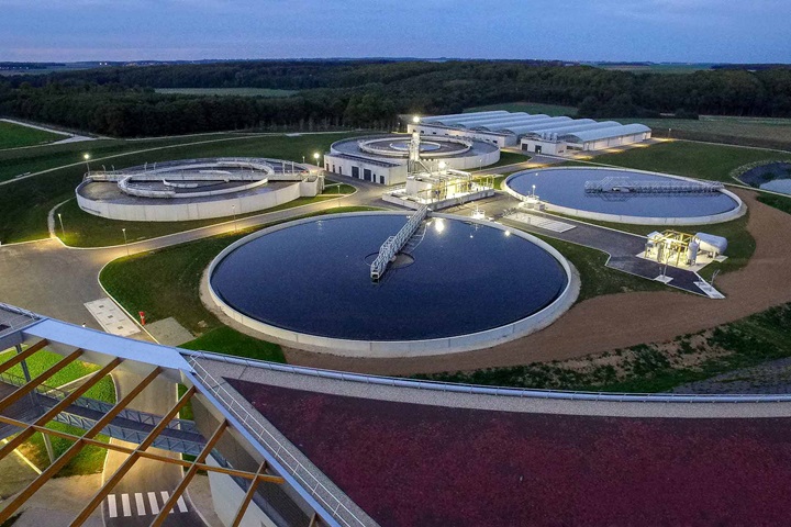 Aqualter Chartres wastewater treatment plant, France