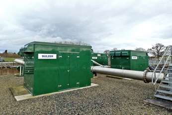 HST turbocompressors installed in bespoke GRP enclosures which offers flexibility and savings on civil works costs.