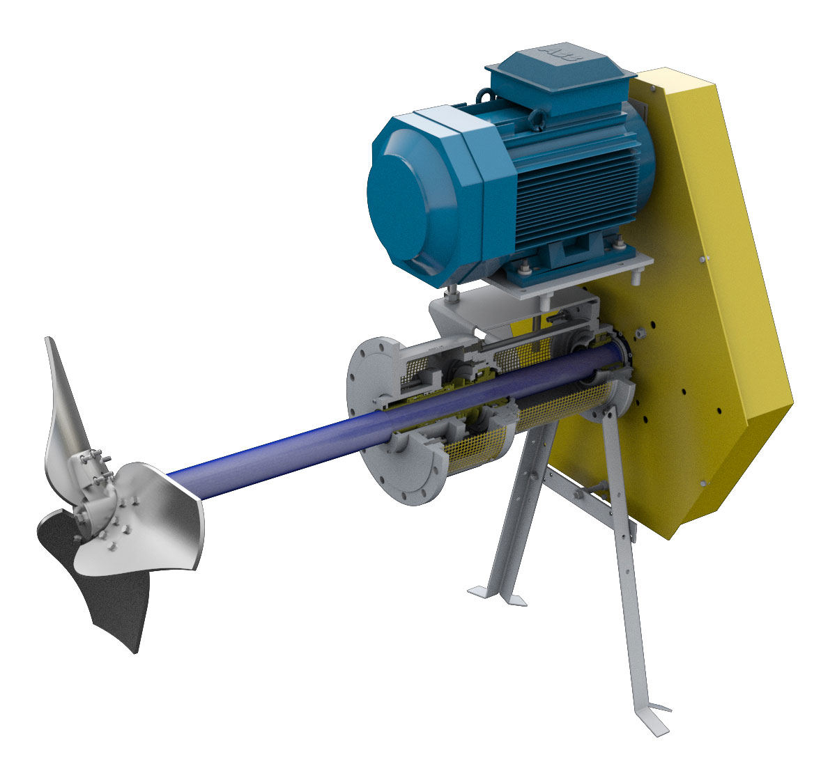 Scaba side-mounted cut away
