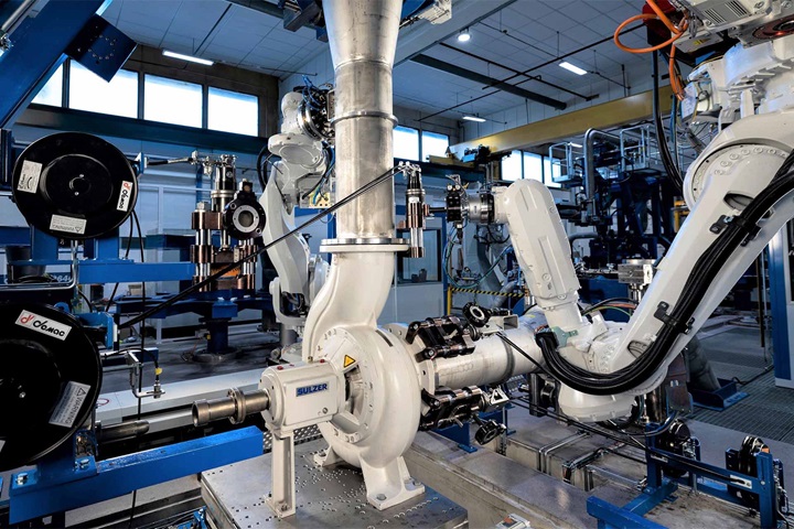 State-of-the-art production line for process pumps