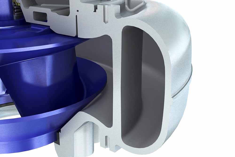 Double volute casing from DN 400