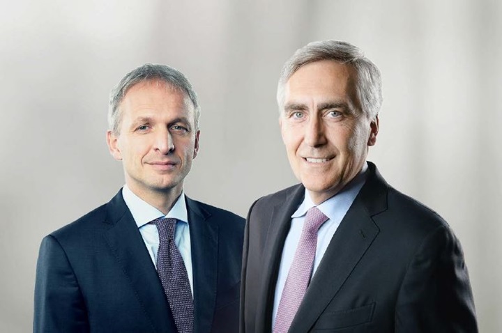 Greg Poux-Guillaume, CEO and  Peter Löscher, Chariman of the Board