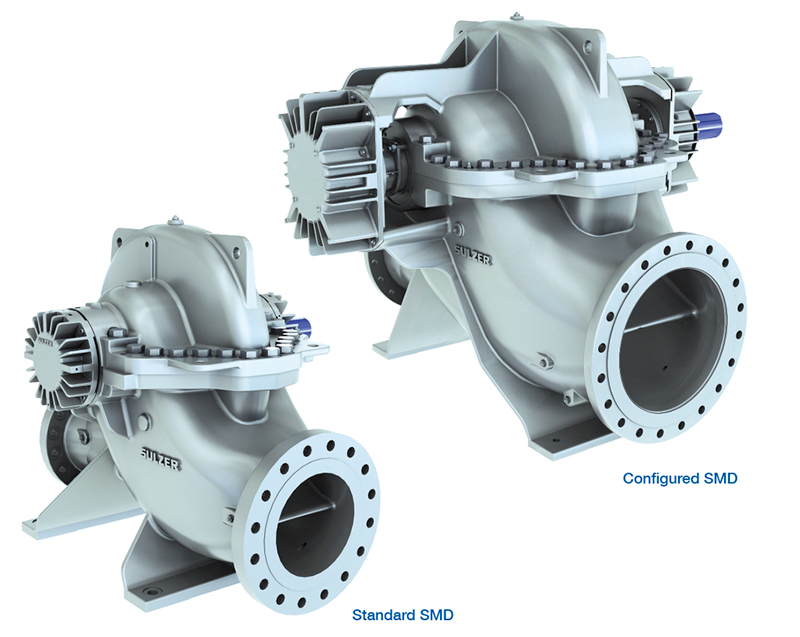 SMD axially split casing double suction pump - standard and configured versions