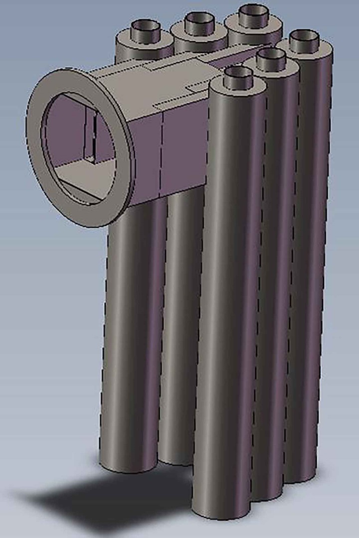 Graphic of GIRZ Cyclonic Inlet Device for processing foams