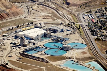 Water treatment at copper mine