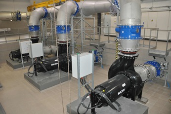 Pumps installed in wastewaster treatment plant in Warsaw