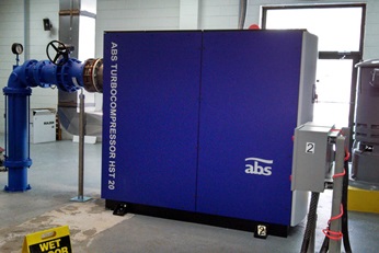 HST 20 turbocompressor installation at the wastewater treatment plant of Neptune