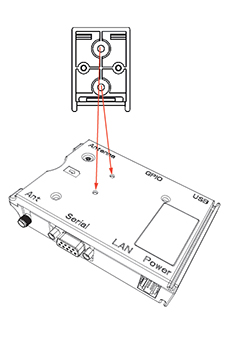 CA 524 Mounting of DIN-rail holder