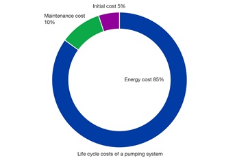 Life cycle costs of a pumping system
