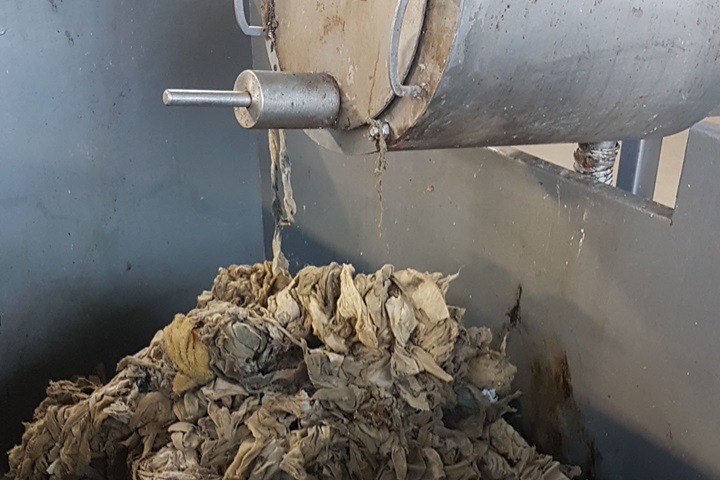 Rags in wastewater