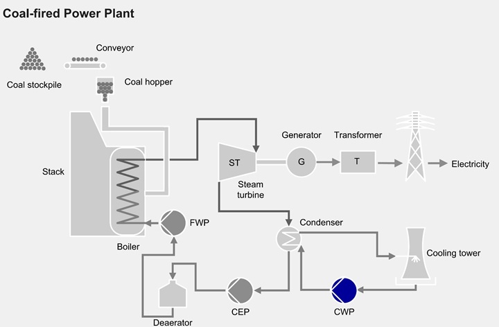 Cooling Water Pump (CWP) for coal-fired