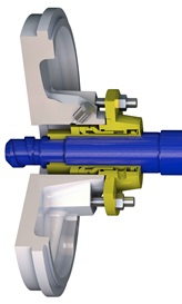 COM1Q ready-fitted single mechanical seal with quench cut-through