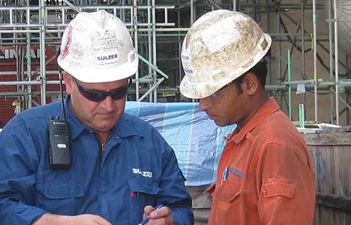 One Sulzer Tower Field Service employee training customer technicians